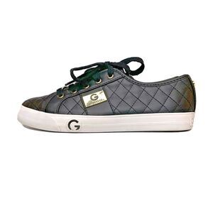 G By Guess Backer 2 Shoes Womens Sz 7 M Black Lace Up Quilted Fashion Sneakers